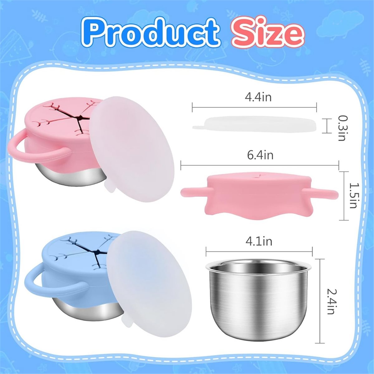 Snack Cup Toddler - 2026 جديد 2 عبوة من حاويات