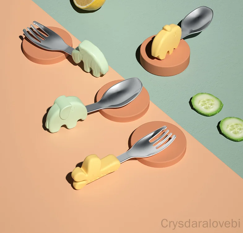 1setElephant قصيرة شوكة قاعدة  - مراجعة Baby Food Japan وسعره