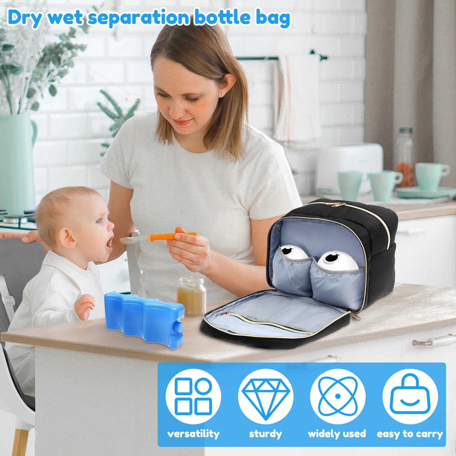 حقيبة تخزين مضخة الثدي مع عبوة - مراجعة Baby Food Equipment وسعره